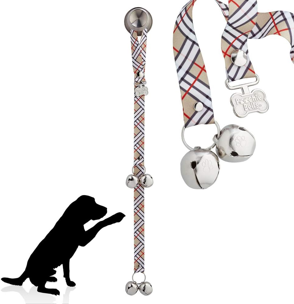 Handcrafted Dog Doorbell for Potty Training – Easy & Quick, Doggie-Safe USA-Made Dog Door Bell with Perfect Sound, Dog Trainer-Recommended for Over 20 Years, London Plaid Handcrafted Dog Doorbell for Potty Training – Easy & Quick, Doggie-Safe USA-Made Dog Door Bell with Perfect Sound, Dog Trainer-Recommended for Over 20 Years, London Plaid