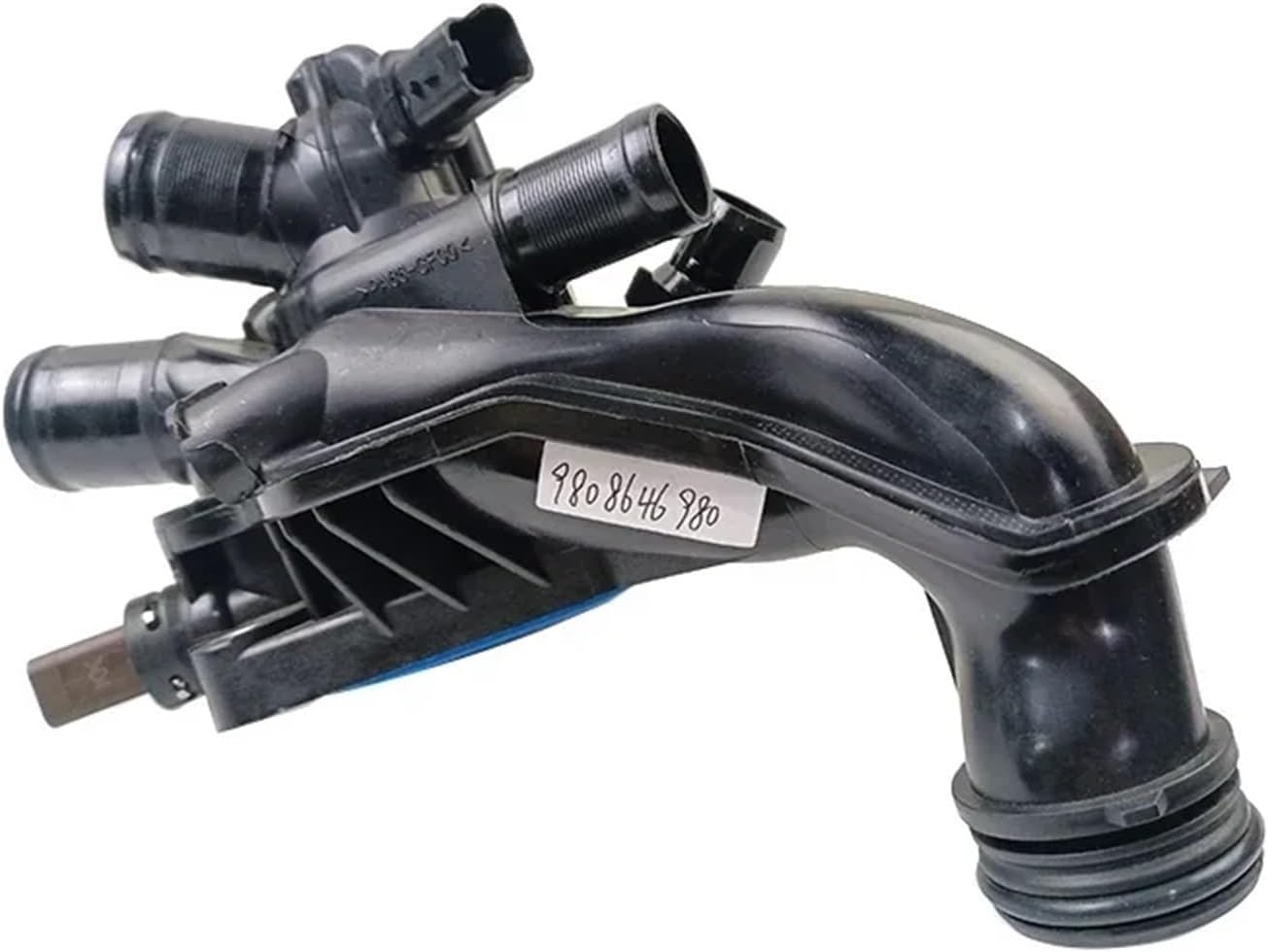 9808646980 Thermostat Hosing Cooling System Water Flange Compatible with Peugeot 208 308 3008 1.4 1.6 16VTi Compatible with Citroen DS3 C3 V764558080(with Wire)