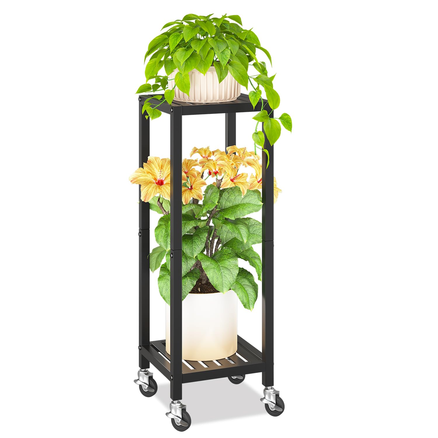 KMOTASUO 2 Tier Tall Plant Stand