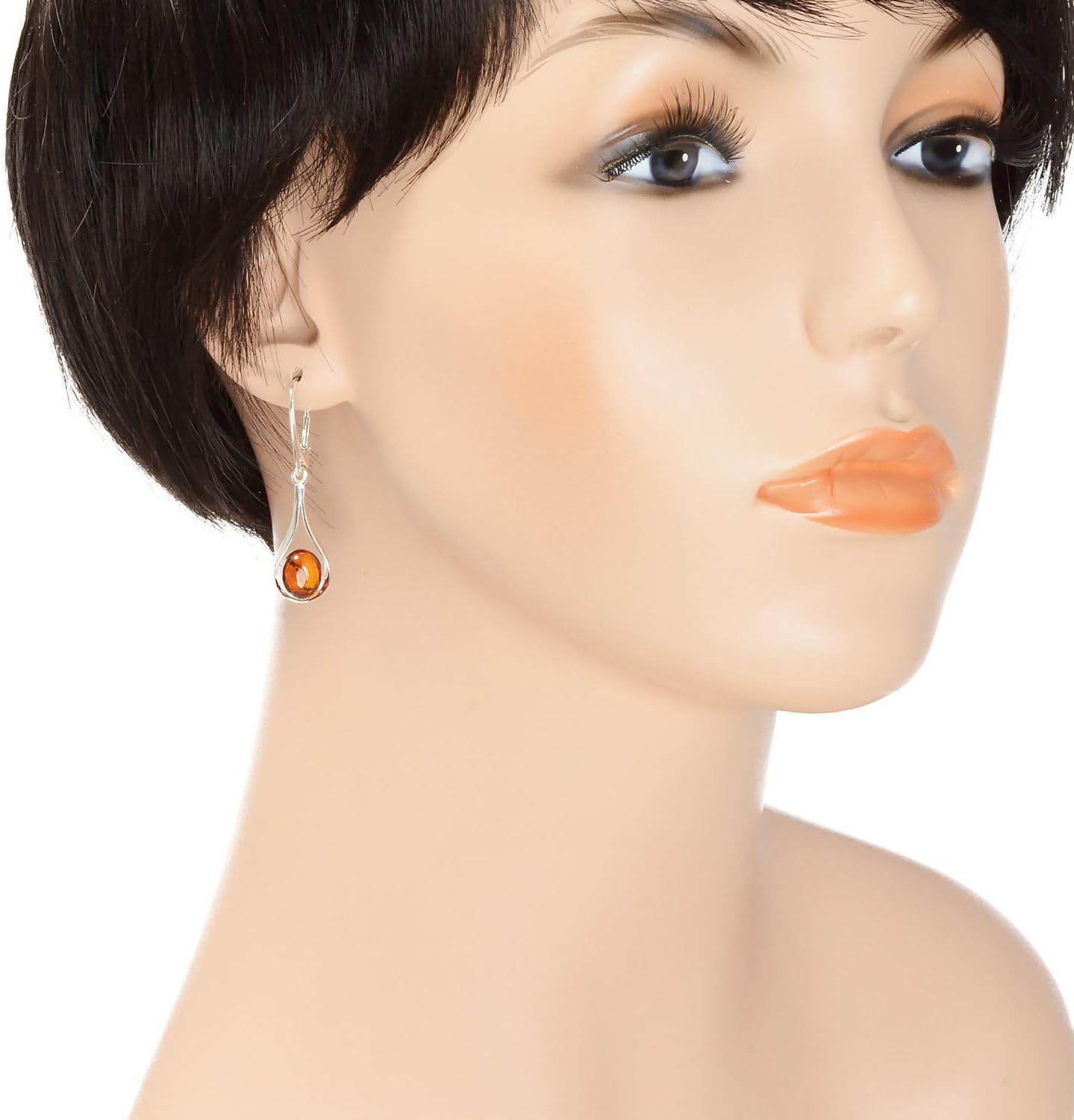 Amber Earrings - Baltic Honey Amber French Lever Back Earrings - Sterling Silver Jewelry Collection