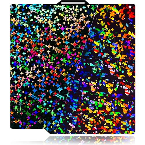 Image of Upgraded 257x257mm X2D Build Plate for Bambu Lab P2S X2D X1 X1C X1E P1P P1S A1,Double Sided Textured Flake+Galaxy Spring Steel Sheet Flexible Plate Heated Bed Platform for Bambu Lab 3D Printers