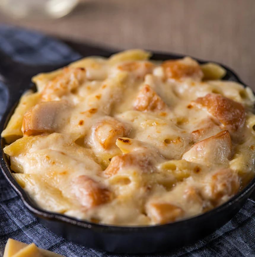 SeaBear Smoked Scallop Mac & Cheese – Gourmet Seafood Pasta Bake with Smoked Alaskan Weathervane Scallops & 4-Cheese Alfredo Sauce – Premium Frozen Dinner (1 lb)