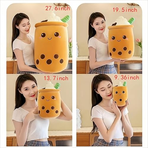 Miniatura 4 de Almohada de peluche de té con leche, 9.36 pulgadas, juguete de peluche Kawaii de té con leche, divertida almohada para abrazar, regalo para niños y
