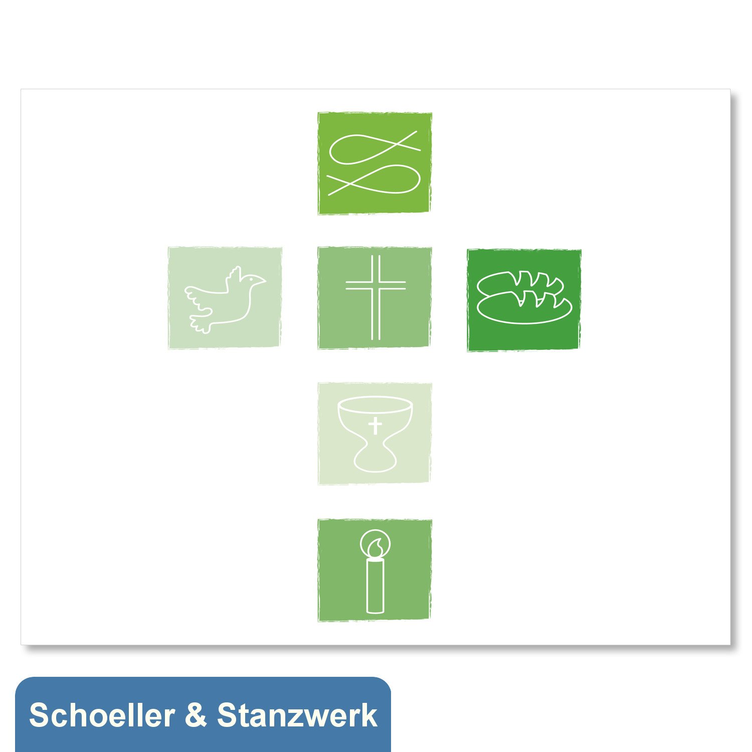 Schoeller & Stanzwerk© - 25 Stück 3-teilige Portraitmappe Kindergarten- / Schulfotomappe für 13x18 cm Fotos - Kommunion - Konfirmation - Jugendweihe