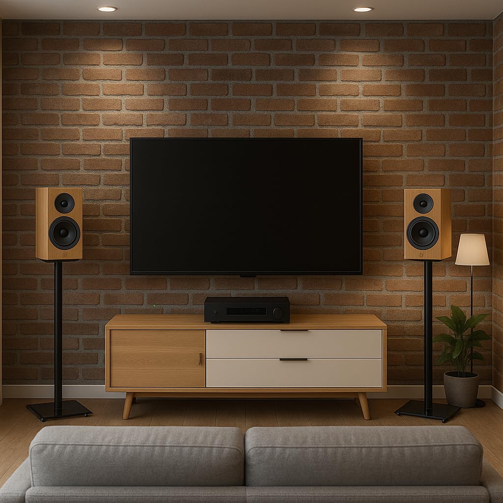 Sonorous SP100-70 Nero – Supporti da Pavimento per Diffusori 70 cm (Coppia) | Alluminio e Vetro Temperato | Fino a 20 kg per Supporto | Gestione Cavi Integrata.