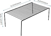 Vista 4 de Juego de 5 organizadores de estantes de gabinete de cocina, grandes (15.7 x 9.4 pulgadas), estantes de almacenamiento de despensa de alambre
