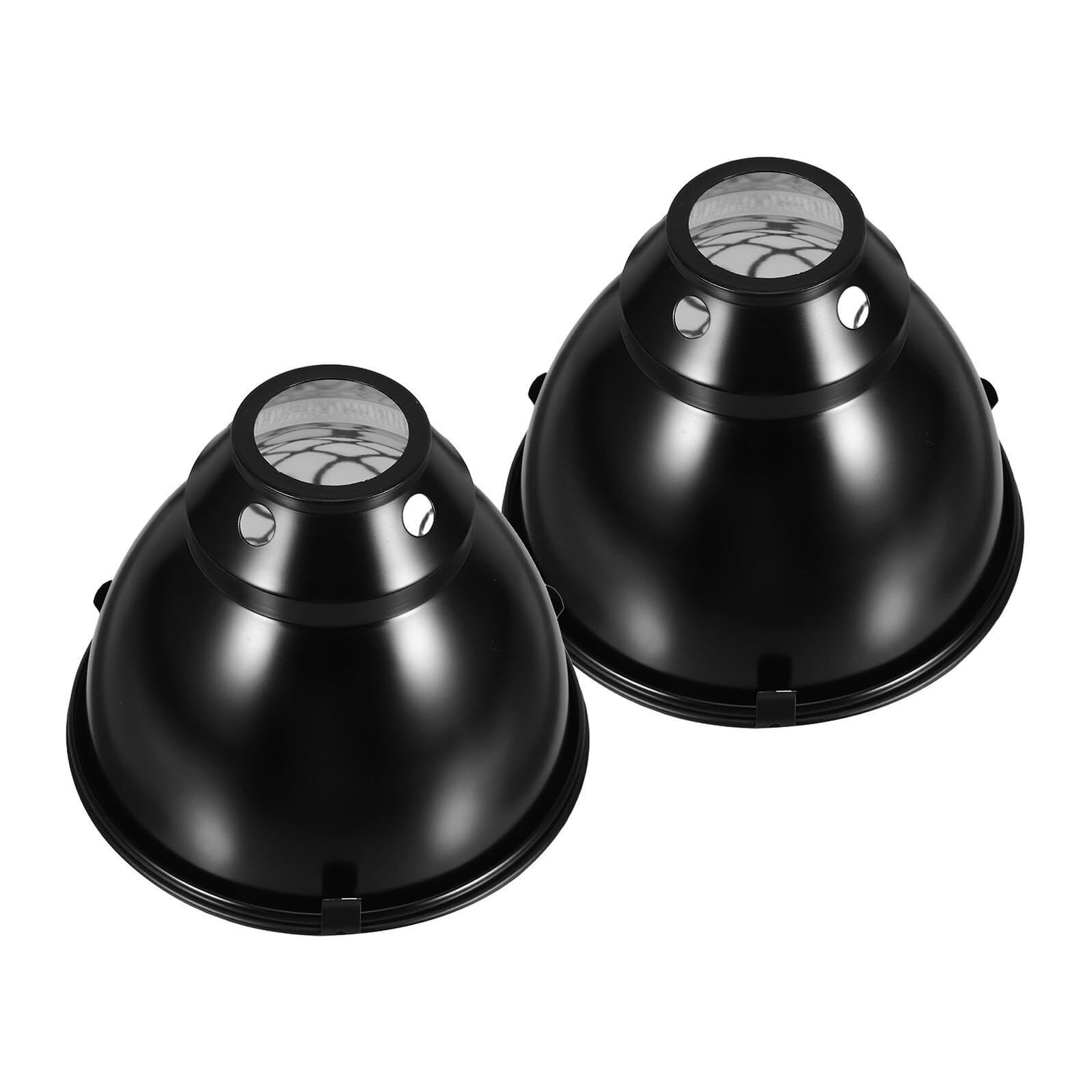 Dôme de protection pour lampe chauffante GARVALON en acier inoxydable noir, lot de 2