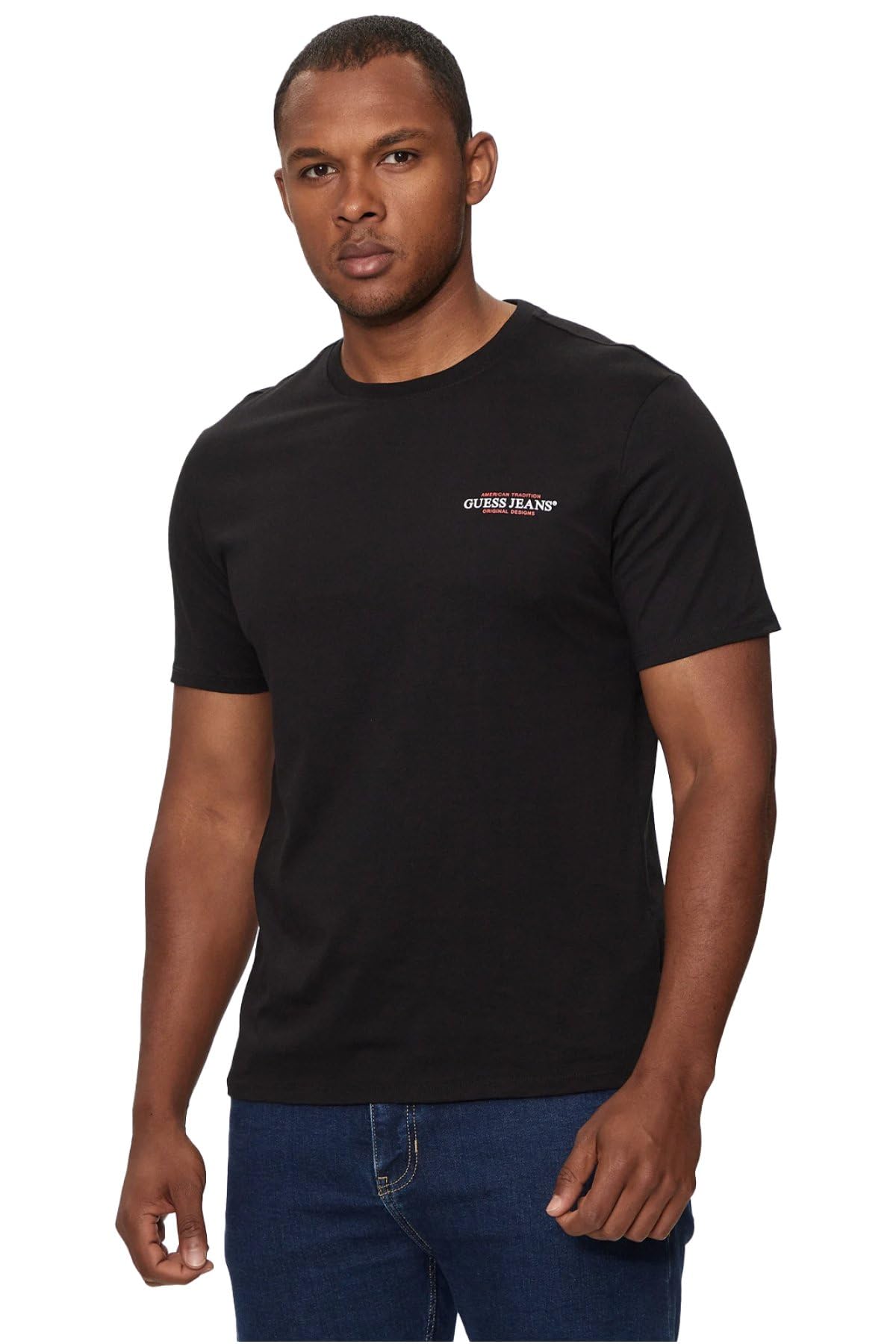 Guess Cn Slim Gj American Tradition T-Shirt Nera, Nero, Xxl-image