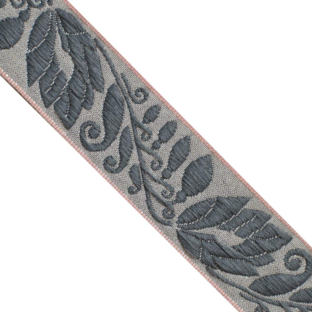 Amazon.com: JL 385 Jacquard Metallic Silver Grey Floral Vine Light