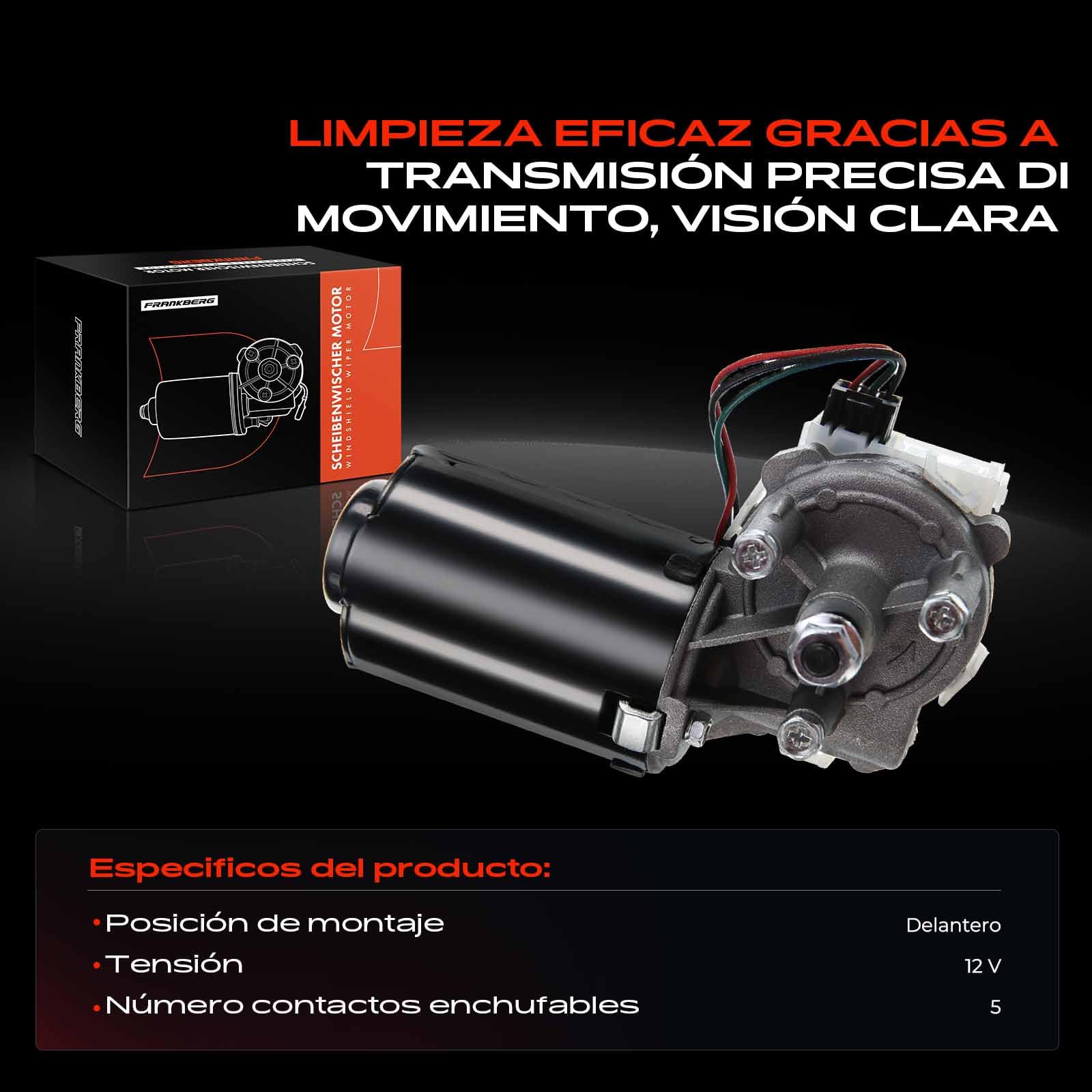 Frankberg Motor del limpiaparabrisas Compatible con Punto 176 Punto cabrio 176 Y 840 Punto Van 176 Replace# TGE423P