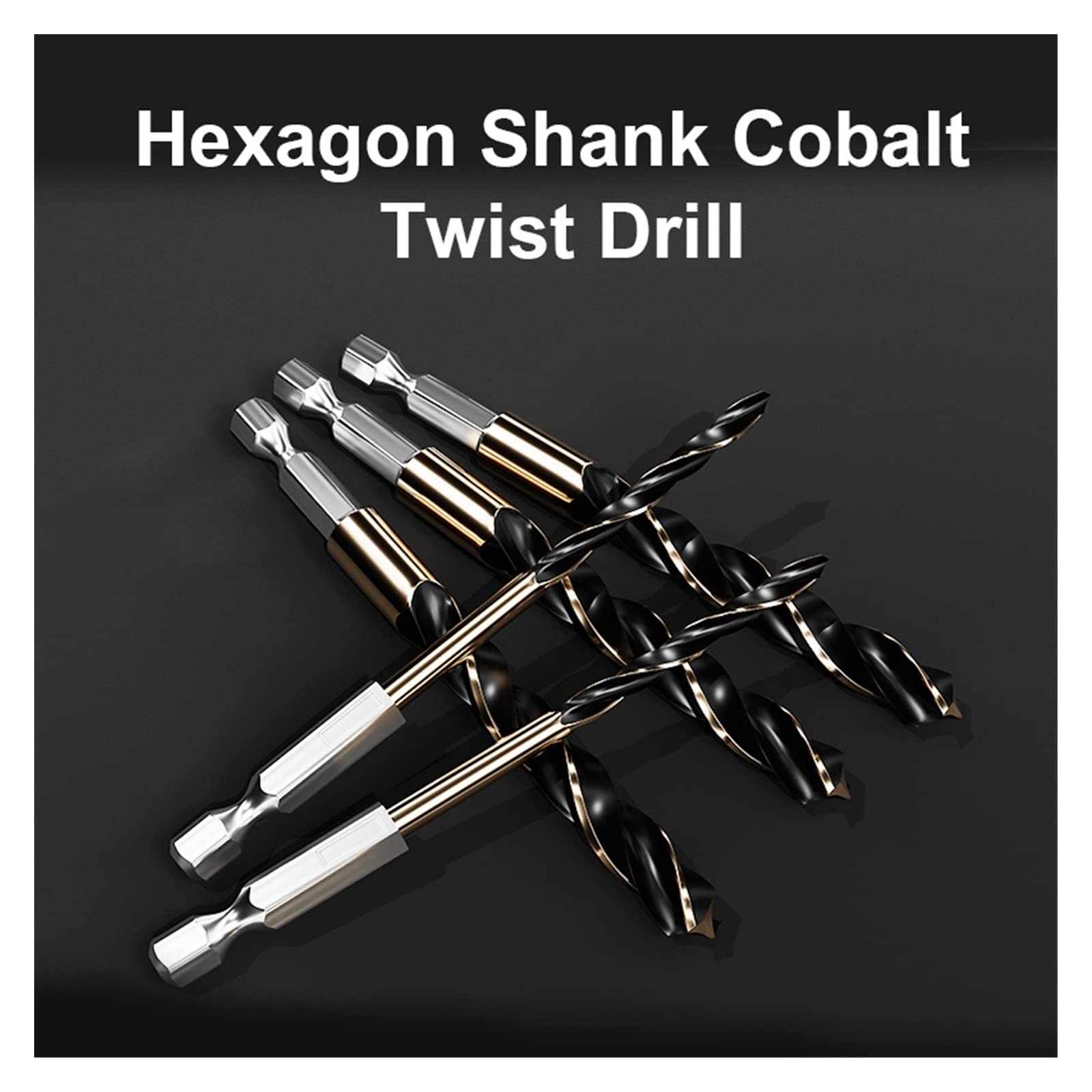 ZZSRJ Jeu de forets hélicoïdaux à Tige hexagonale Bois métal Trou Cutter Noyau Outil de Forage Cobalt forets 2 3 4 5 6 7 8 9 10 12mm HSS (Color : 10mm 5pcs)