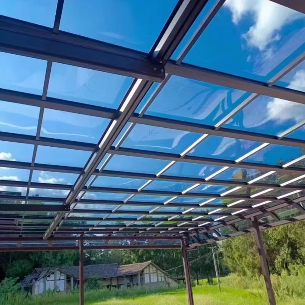 Hoja de techo de policarbonato azul – Paneles de plástico impermeables con protección UV para jardín al aire libre, invernadero, toldo de repuesto para cochera (0,50 m x 1,0 m)