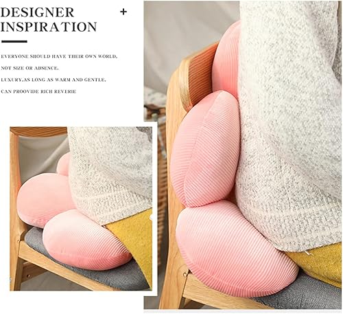 Miniatura 4 de Cojín de asiento de flor de margarita, almohada de lectura de flores suaves, cojín de felpa para respaldo de silla, decoración para niñas (azul,