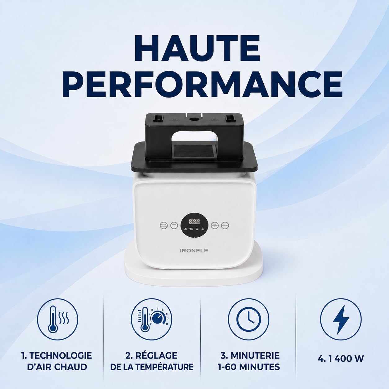 Machine à repassage automatique avec accessoires pantalon/robe | Remplace fer et défroisseur | Appareil intelligent de lissage des vêtements