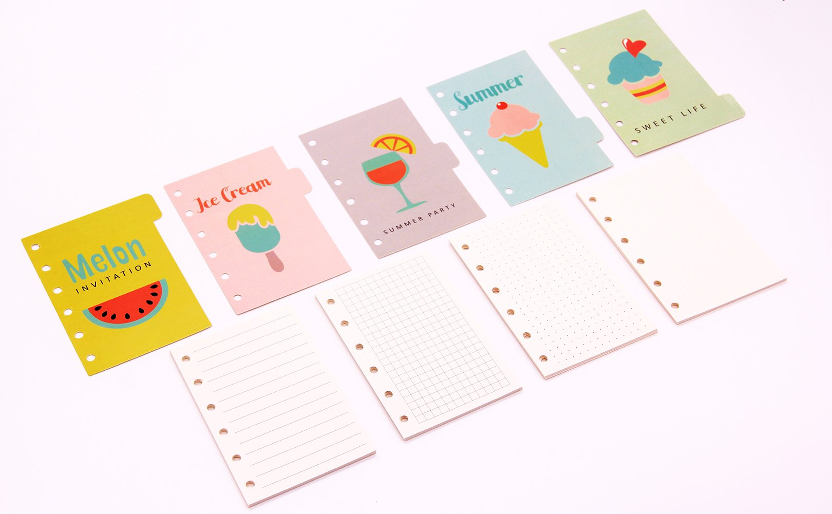 Buy LABON'S A6 Refillable Paper for Ring Binder Filofax 6 Hole 100