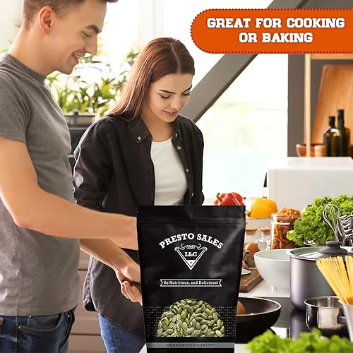 Vista 22 de Presto Sales LLC - Semillas de calabaza, estilo casero asado en cáscara, salado, gran aperitivo, sin aceite, aperitivo saludable, crujiente
