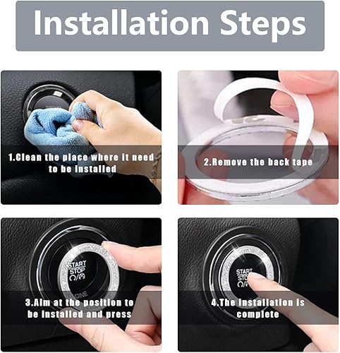 Miniatura 7 de Ziciner Paquete de 2 posavasos brillantes para automóvil, 2.75 pulgadas, almohadilla de goma suave con diamantes de imitación de cristal, accesorios