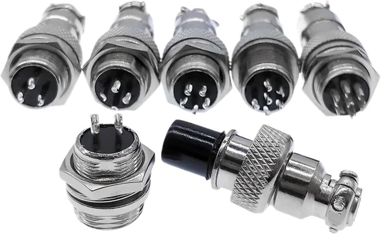10 Pack GX12 4 Pin Female Plug Socket 12mm Connector 2 Pin 3 Pin 5 Pin 6 Pin 7 Pin Quick Connector(6PinFemale plug10PCS)