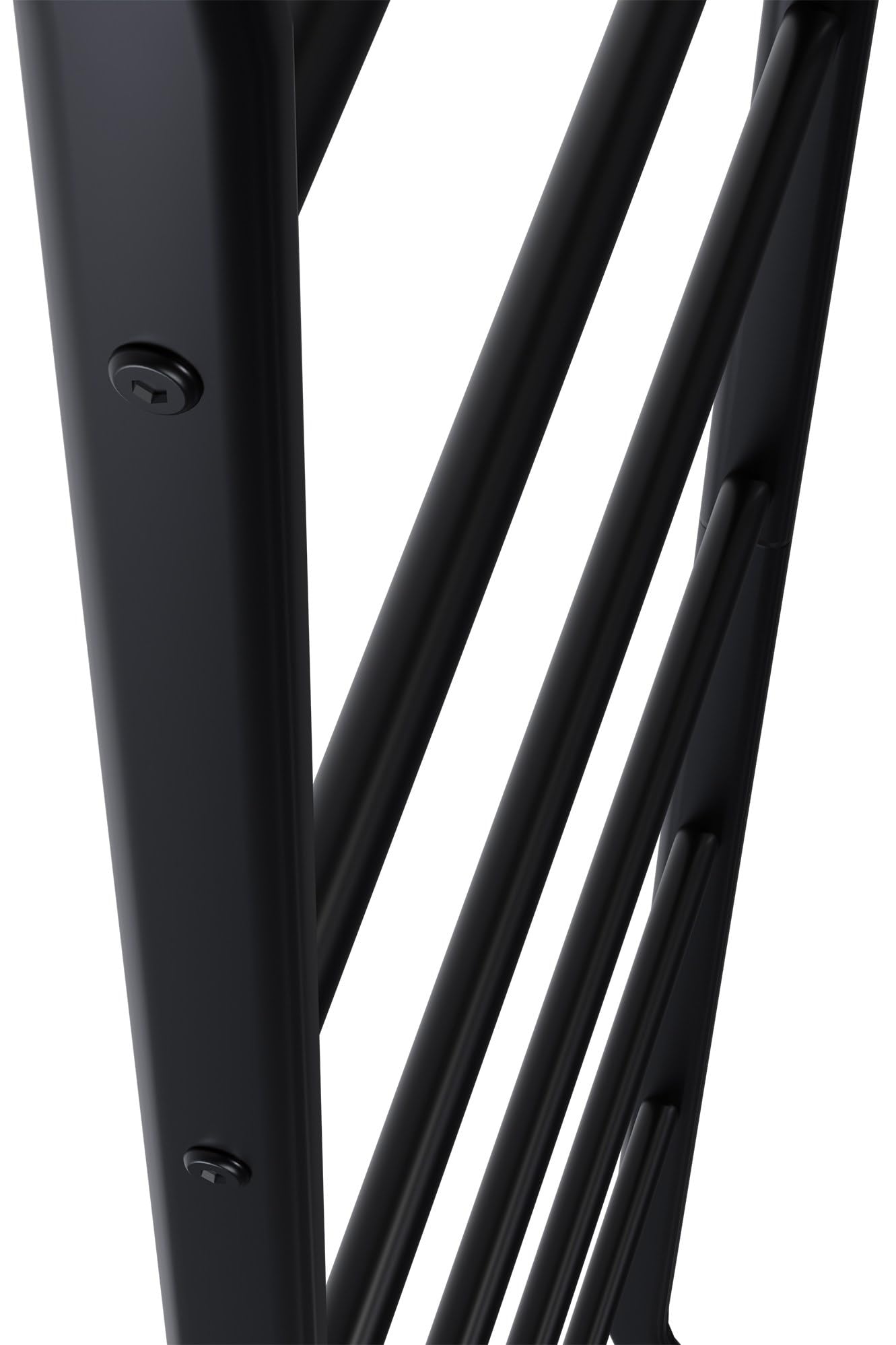 CLP Toallero Elkin I toallero, Vertical sin taladrar I Escalera toallero con 6 Varillas I de Metal, Color:Negro