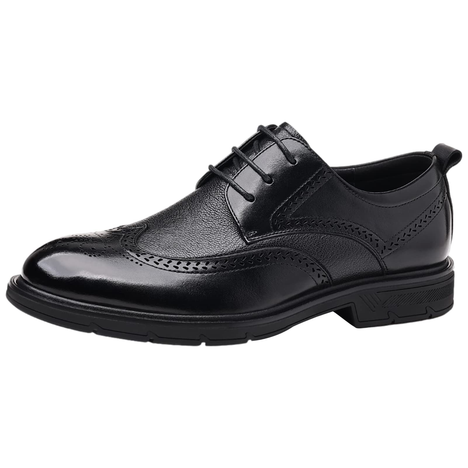 ANUFER Uomini Vera Pelle Derby Brogue Formali Allacciare Scarpe da Sposa d'Affari