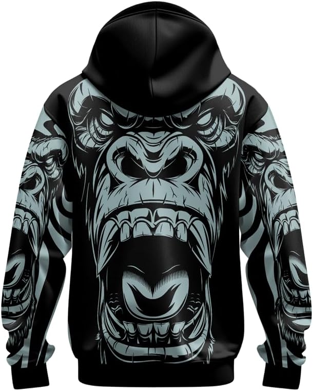 Predators 3D Printed Unisex Hooded Sweatshirt Long Sleeve Pullover Hoodie for Men