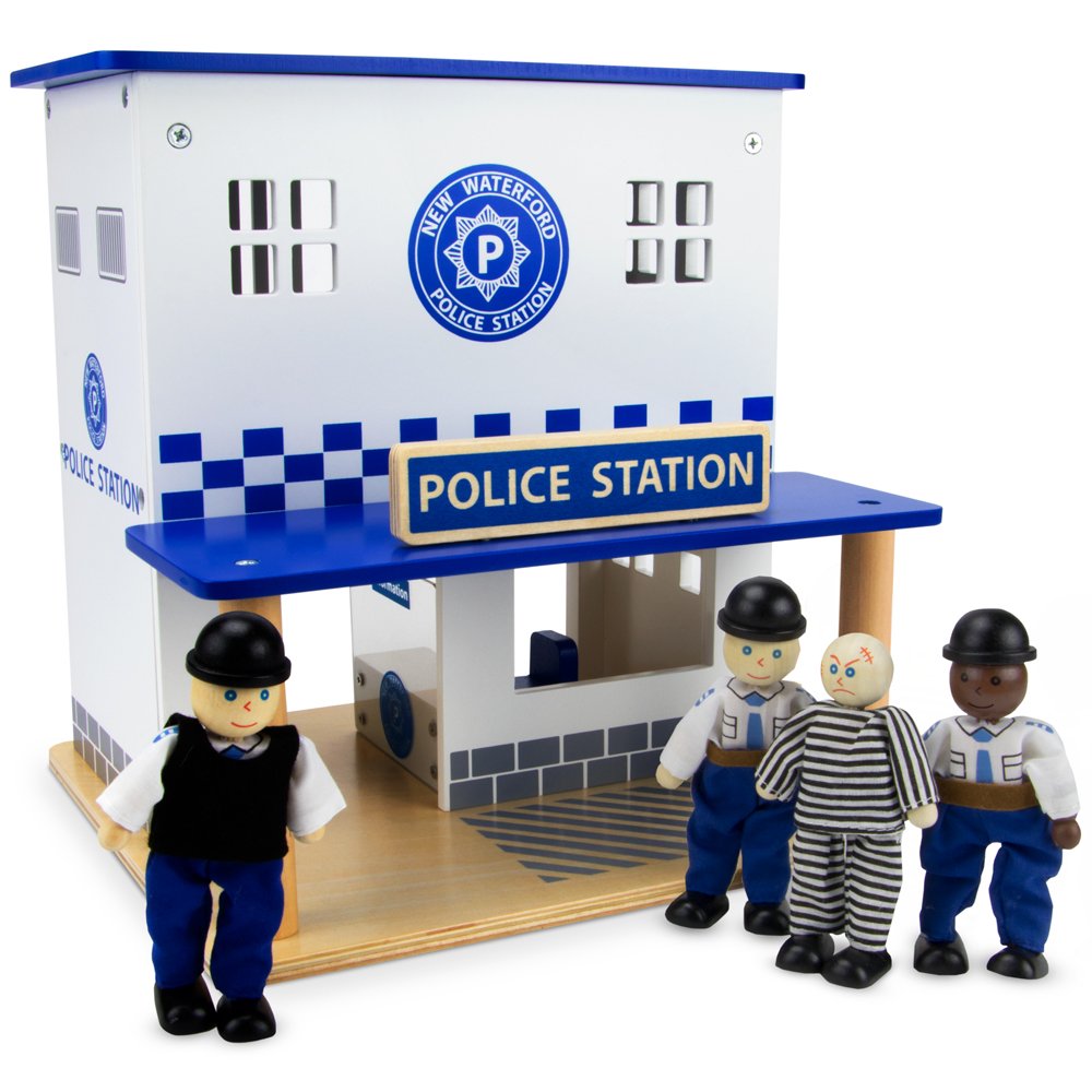 wooden police station toy