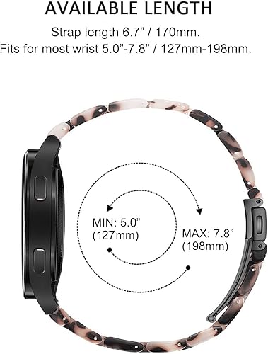 Vista 88 de Correas compatibles con Samsung Galaxy Watch 7 / FE / 6/6 Classic / 5/5 Pro / 4/4 Classic / 3 de 1.614 in / Huawei GT3 de 1.654 pulgadas, 0.787