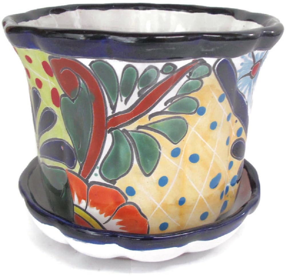 Toro del Oro - Hand Painted Talavera Plant Pot Planter