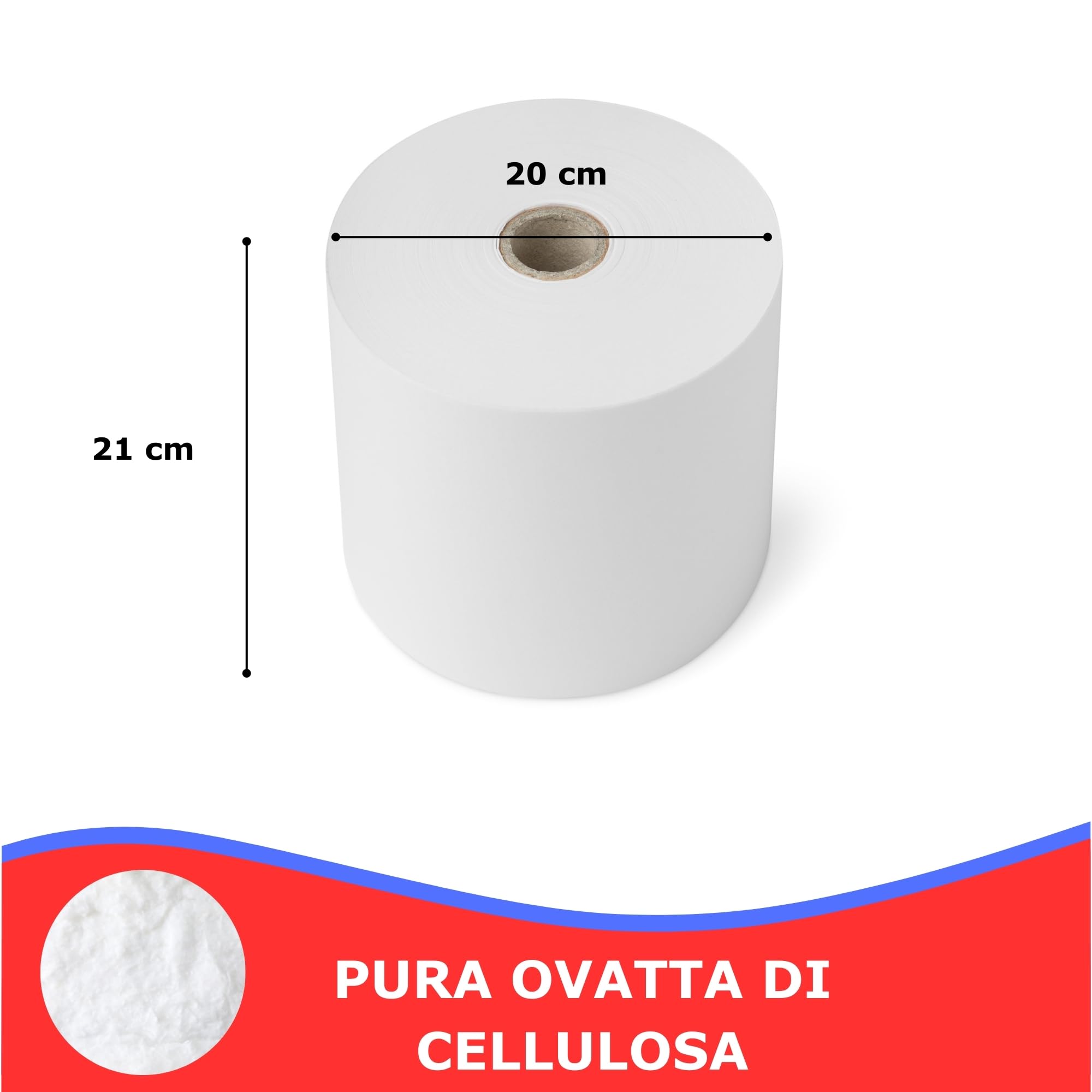 Hermes Shop - 2 Rotoli Carta Asciugatutto 2000 - Bobina Carta Asciugatutto Pura Cellulosa 2 Veli - Rotoloni Asciugatutto (CF 2 Rotoloni)