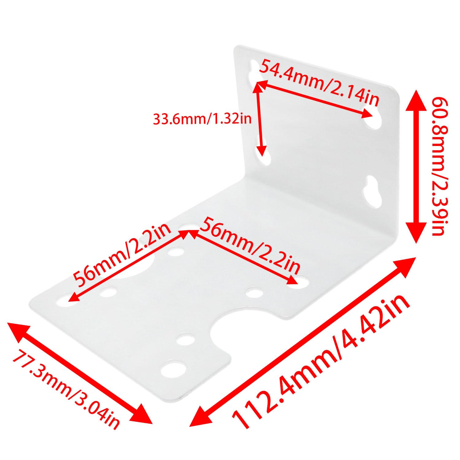Water Filter Housing Bracket, 1.7 mm Heavy-Duty Metal Wall Mount