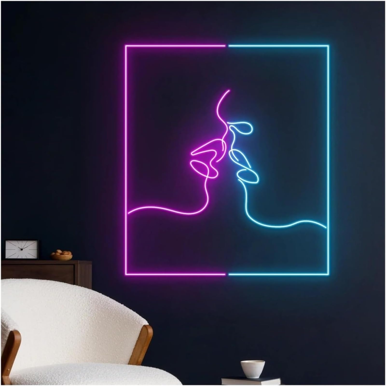 Zynther Neon lamp for neon lamp loanword Couple Kissing for Sign