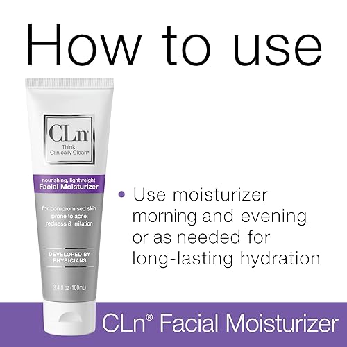 Miniatura 5 de CLn Hidratante Facial - Calma y calma la piel ayuda a reducir la apariencia de enrojecimiento bloquea la humedad sin obstruir los poros dermatólogo