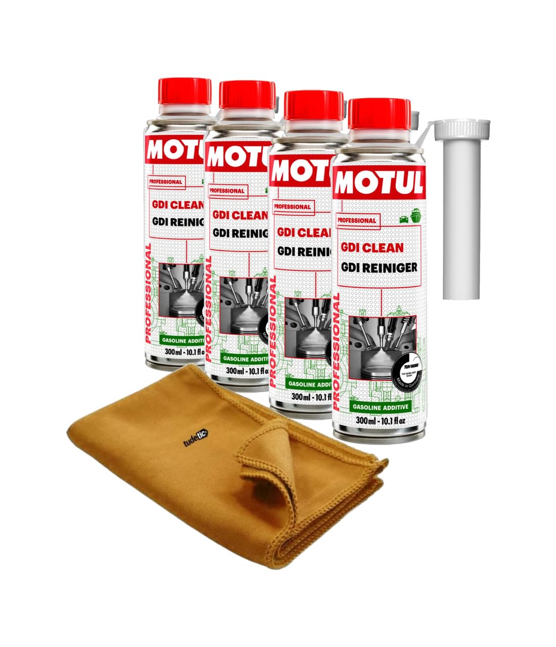 Kit de 4X Aditivo Limpieza de Motores + Trapo GDI Clean KT-134