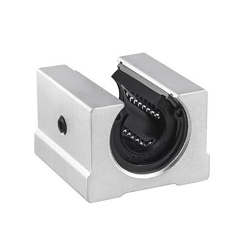 Miniatura 2 de SBR12 4 unids rodamiento lineal de aluminio abierto movimiento lineal 0.472 in rodamiento unidad deslizante para SBR12UU guía de riel deslizante