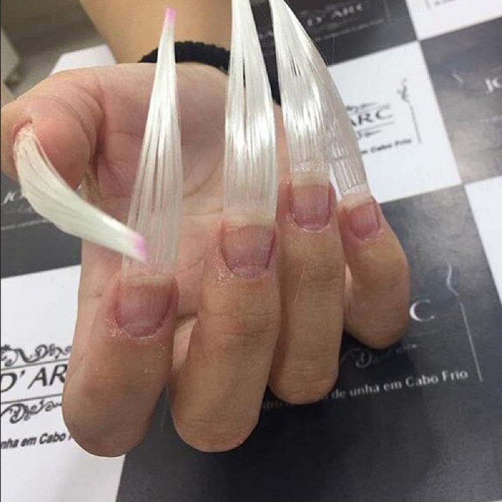Maxbei 100pcs/set Fiberglass for Nail Extension Glass Fiber False Nails Manicure Salon Tool Accessories