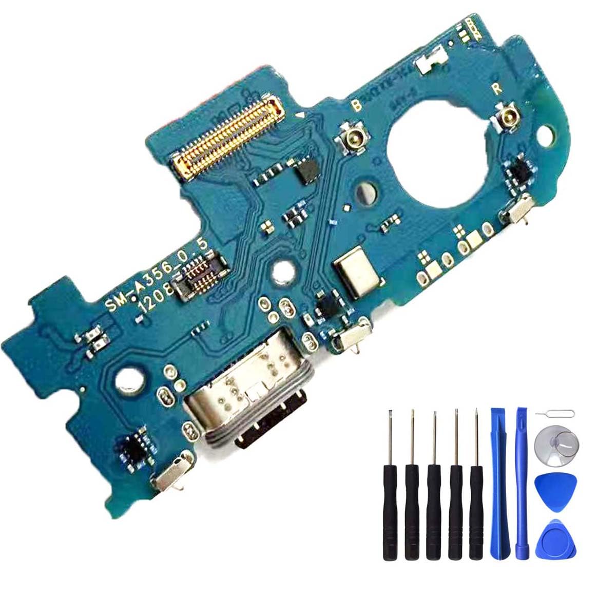 UPONEW for Samsung Galaxy A35 5G A356U A356U1 A356B USB Charging Port Dock Connector Board Flex Replacement Part with Opening Tool 11 PCS