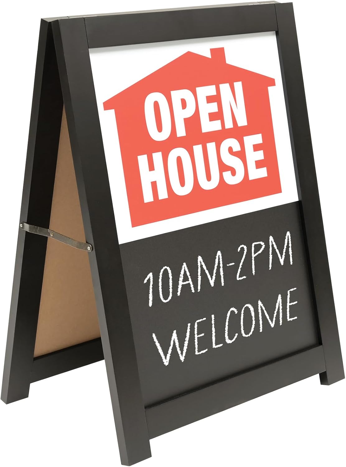 Excello Global Products 19x25 Dual-Sided Open House A-Frame Sidewalk Sign with Chalkboard19x25 Open House A-Frame