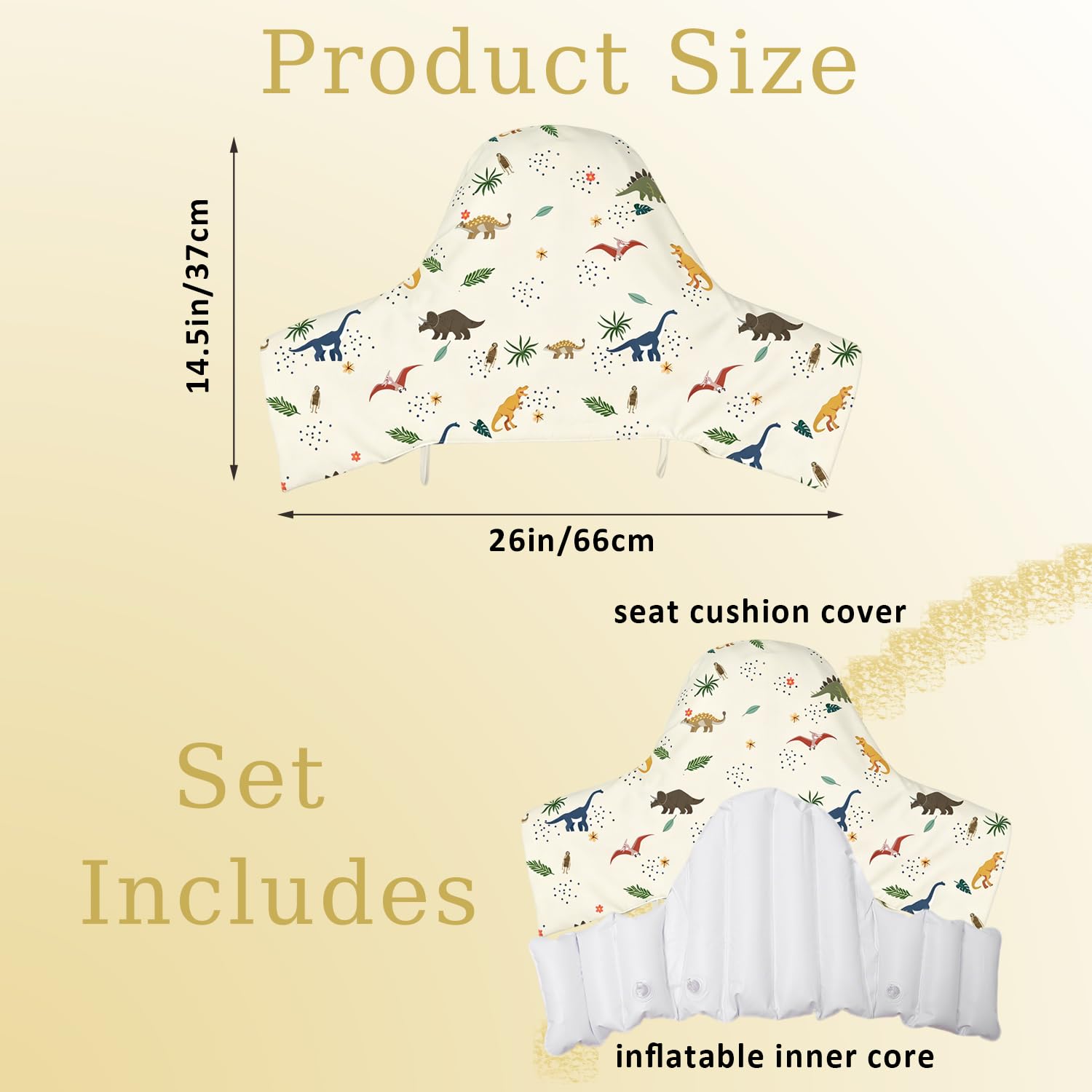High Chair Cushion,Compatible with Antilop High Chair, Designed for Baby Infant Toodler Mealtime Use, Built-in Inflatable Cushion, Soft Waterproof & Easy Clean Cover Pad, for Home Dining Feeding
