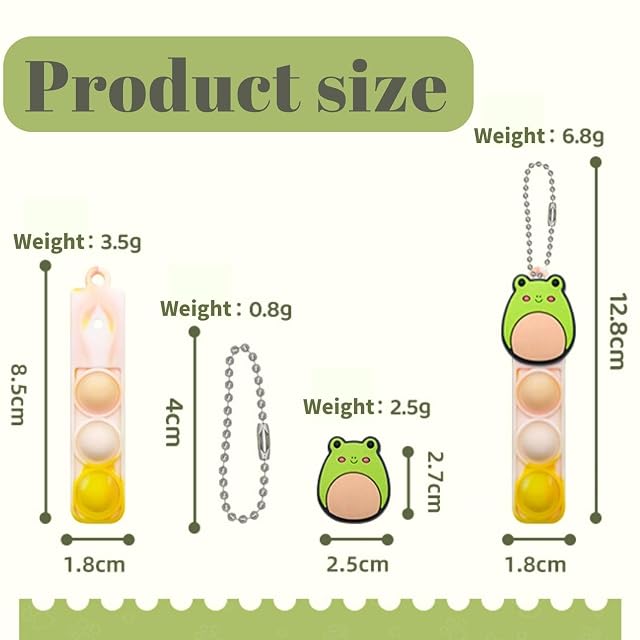 Foto 3 de 8 de Yeefunjoy 32Pcs Pop Fidget It Toy, Silicona Fidget Juguete Llavero
