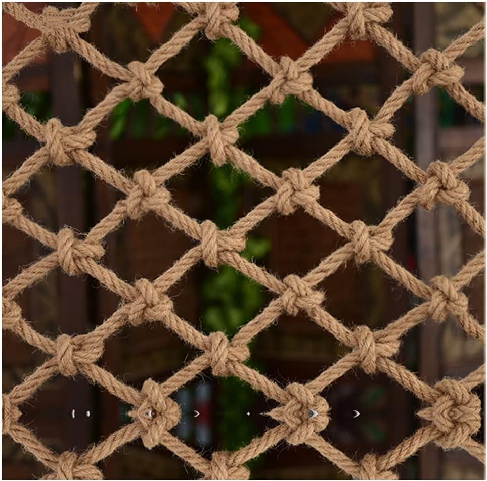 Children's Stairs Safety Net，Garden Fence Net，Hemp Rope Woven Net，Suitable for Christmas Party Decoration#Colour: 4mm(8mm,1x5m(3.28X16.4ft))