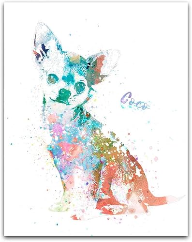 Vista 66 de Regalo personalizado para perros y amantes de los perros. Estilo acuarela. (lienzo enmarcado de 20 x 25 pulgadas, Golden Retriever)