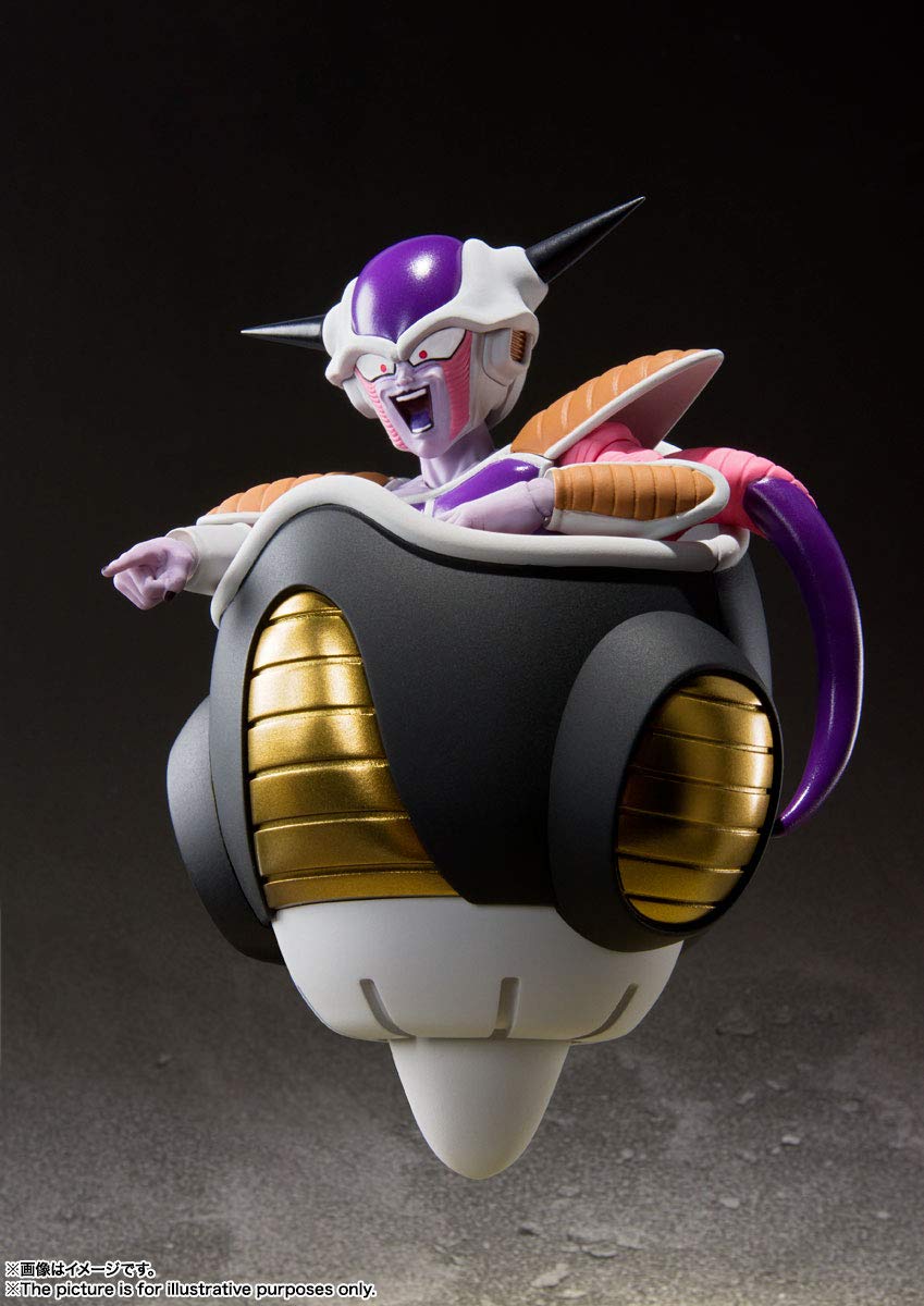Frieza First Form & Frieza pod Set Fig 11 cm Dragon Ball z SH figuarts re-Issue | Dragonball Z - Figura de acción de 4 pulgadas S.H.Figuarts - 1st Form Frieza & Pod