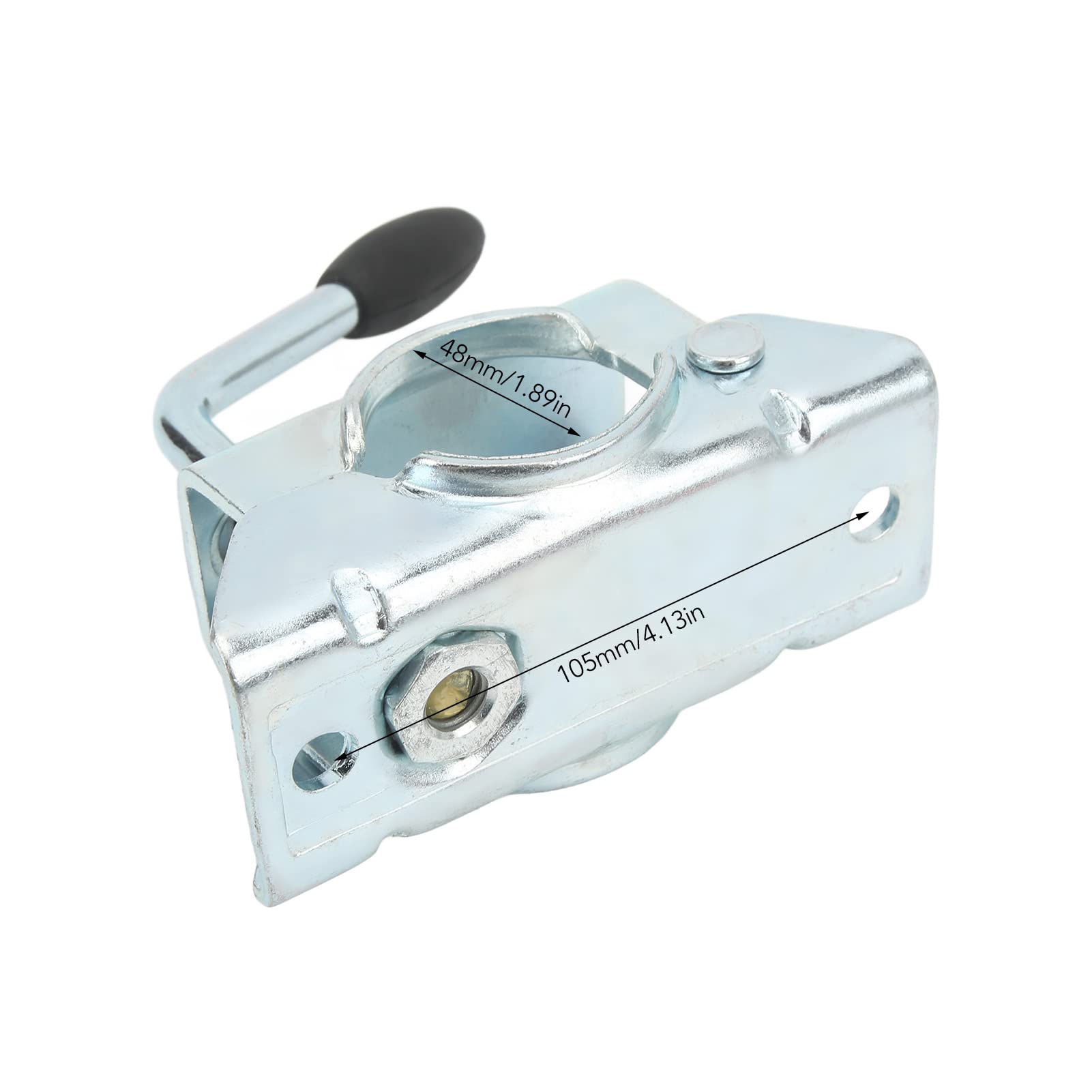 Aramox Trailer Outrigger Idler Zacisk do Rury, Koło Podporowe Przyczepy Zacisk Dzielony Stojak Podporowy do Montażu na Rurze o średnicy 48 Mm/1,89 Cala