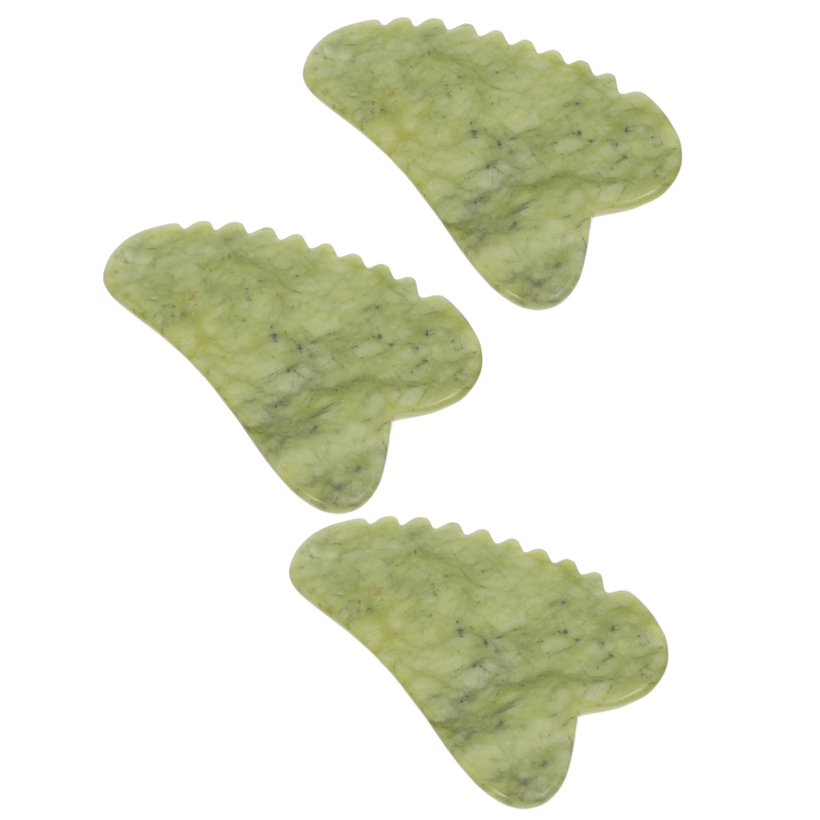 Beaupretty 3stücke Massage-schabbrett für Gesicht aus Jade Gesichts-gua-sha-stein mit Ergonomischem Design Gua-sha-werkzeug zur Hautpflege und Wellness Tragbar und Reisefreundlich Reduces