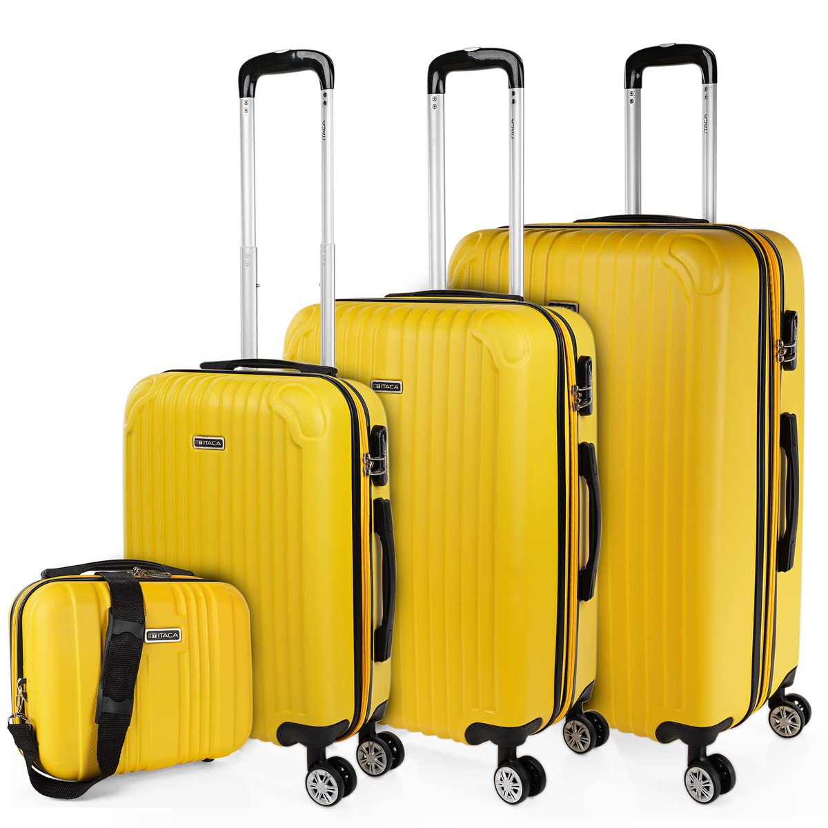 ITACA - Maletas Grandes De Viaje Rígidas Ligeras con 4 Doble Rueda 360° Maleta Grande 23 Kilos Alta Resistencia Extensible Maleta XL Duradera, Mandarina — view 59