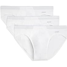 2X IST Men's Cotton Stretch Slick Brief 3-Pack, White, Large