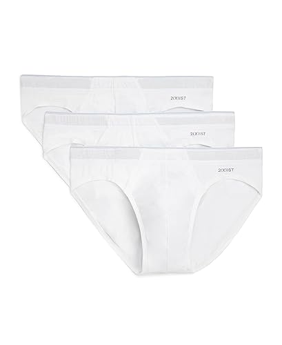 2(X) IST Men's Cotton Stretch Sliq Brief 3-pack - Medium - White