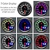 Supmico Universal Car Truck 52mm Water Temp Temperautre Gauge Meter Kit Celsius 7 Color LED Light Pointer Dial Digital Dual Display Indicator Electronic #1