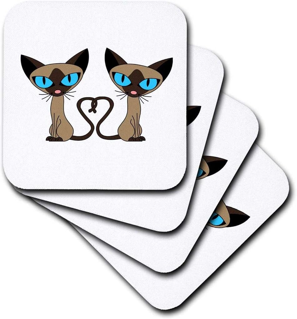 Free Shipping ๐ 3dRose Siamese Cat Tail Heart - Soft Coasters, Set of 4 (CST_110726_1) Free Shipping ๐ 3dRose Siamese Cat Tail Heart - Soft Coasters, Set of 4 (CST_110726_1)