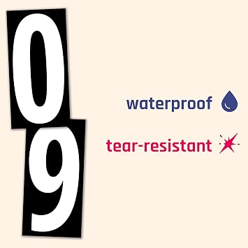200 Pieces, 4 inch - Vinyl Number Stickers, Waterproof Stick on Numbers Labels - White Numbers